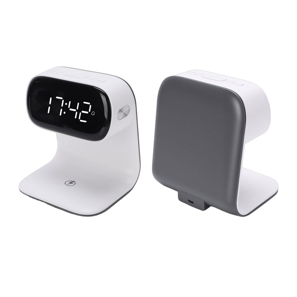 Digital Alarm Clock with Wireless Fast Charging Station 15W Touch Smart Lamp 3 Colors Nightlight for Living Room Bedside