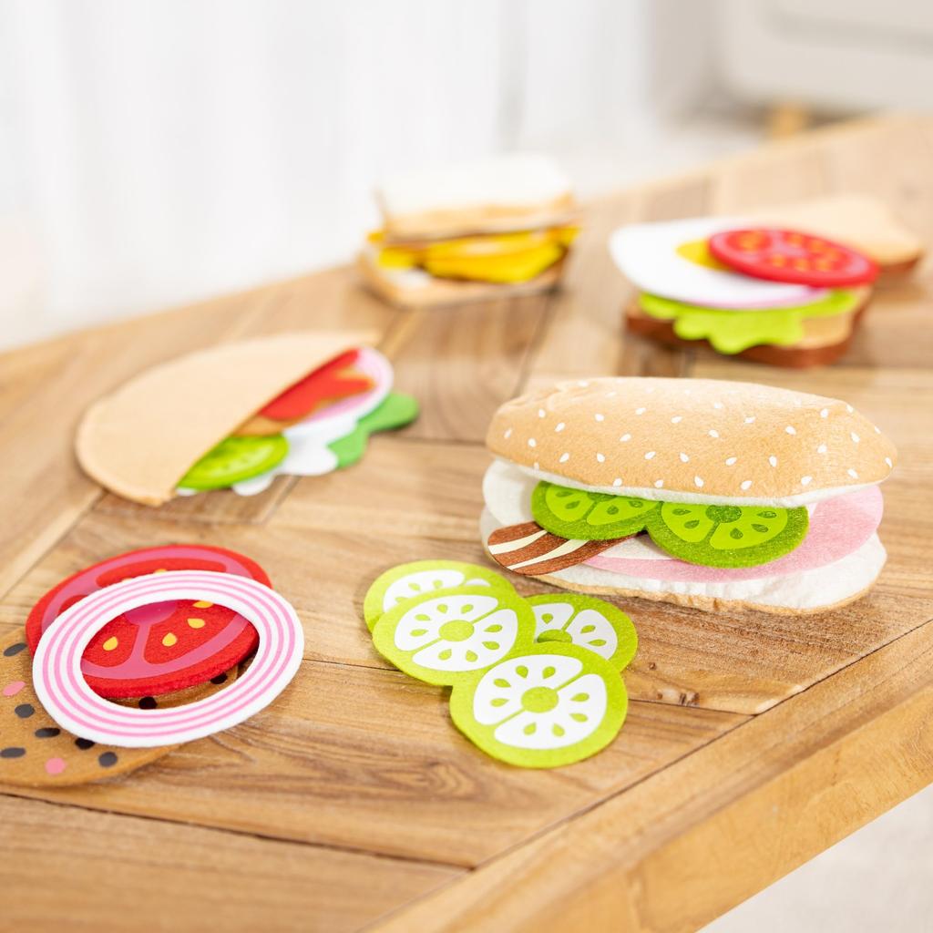 Melissa Doug Play Set Felt Sandwich Set & [Used]
