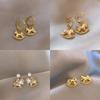 Cute Cartoon Pony Ear Buckle For Women Girl Fashion Versatile Shining Zircon Horse Earrings Jewelry Accessories New Year Gifts