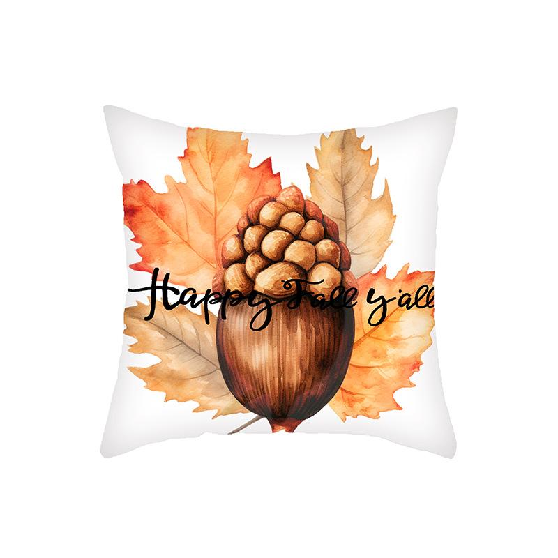 Halloween Series Cartoon Pumpkin Pillow Case Pine Cone Decorative Pillow Print Letter Pillow Living Room Chair Pillow
