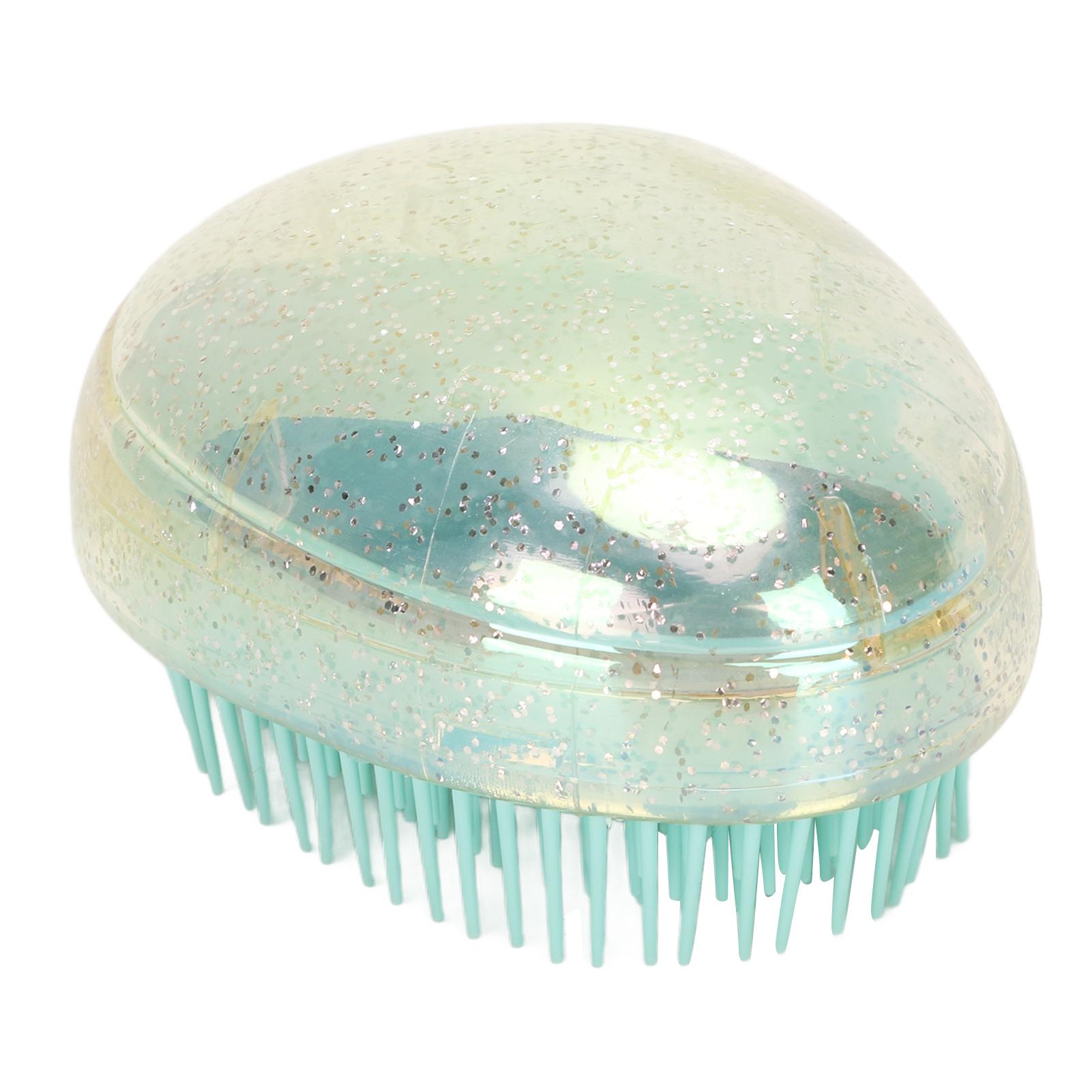 

Egg Shape Hair Brush Wet and Dry Use Portable Scalp Massage Detangling Hair Brush Comb for Home