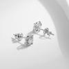 MODIAN D Color Moissanite Stud Earrings Round Cut Lab Created Diamond 925 Silver Silver Bridal Jewelry For Women Gifts