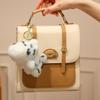 Puppy Plush Dog Doll Keychain Charm - Small Desk Companion Toy for Girls