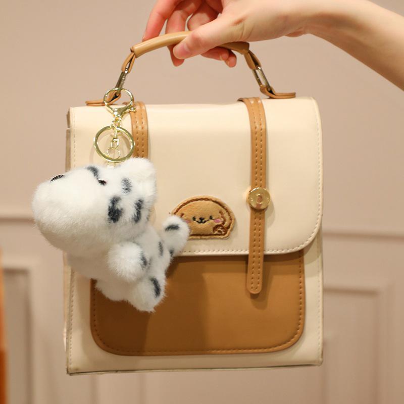 Puppy Plush Dog Doll Keychain Charm - Small Desk Companion Toy for Girls