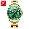 OLEVS 5885 Herrenuhr Luxus Top-Marke Einseitig drehbarer äußerer Ring Design Quarz Uhr für Männer Automatisches Datum Wasserdicht Armbanduhren