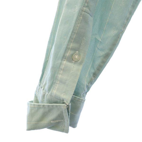 RALPH LAUREN Overall handle Long sleeve Band collar shirt 2 green Women Used