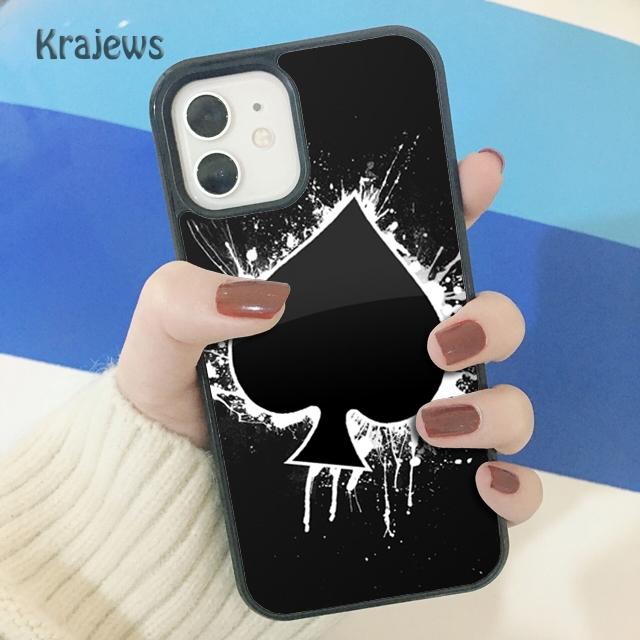 

Krajews Ace of Spades Poker новый мягкий чехол для телефона iPhone 14 5 SE 6s 7 8 plus XR XS 11 12 13 pro max Samsung S21 S22ultra Samsung S22ultra