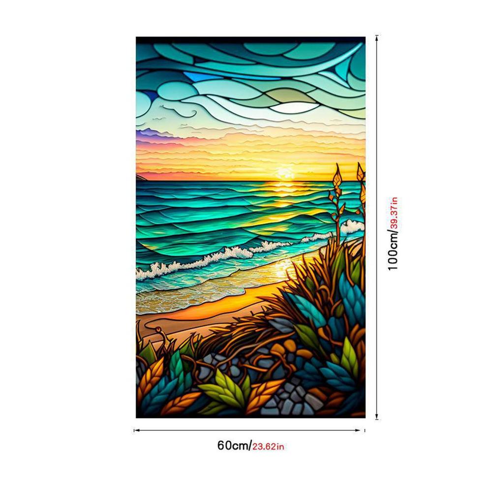 Fenster-Sichtschutzfolienaufkleber, Artscape Magnolia-Fensterfolie, Vinyl für Glasfenster, Buntglasfensterfolie für Zuhause und Badezimmer