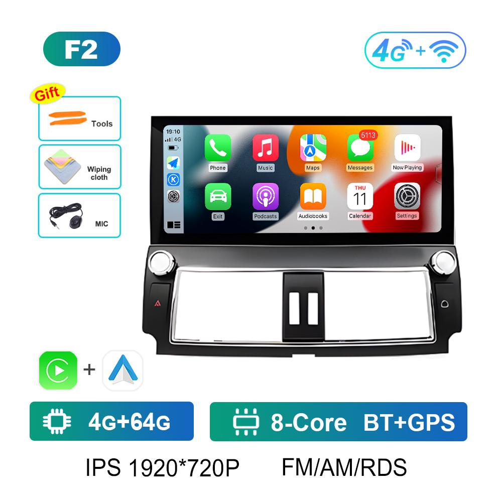 For Toyota Prado 2014 GPS Navigation Android Intelligent System Car Multimedia Video Radio Player Wireless Carplay Touch Screen
