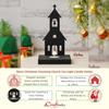 Merry Christmas Charming Church Decorative Tea Light Candle Holder(Wooden Black)Tea Light Holder| Christmas Decoration Items