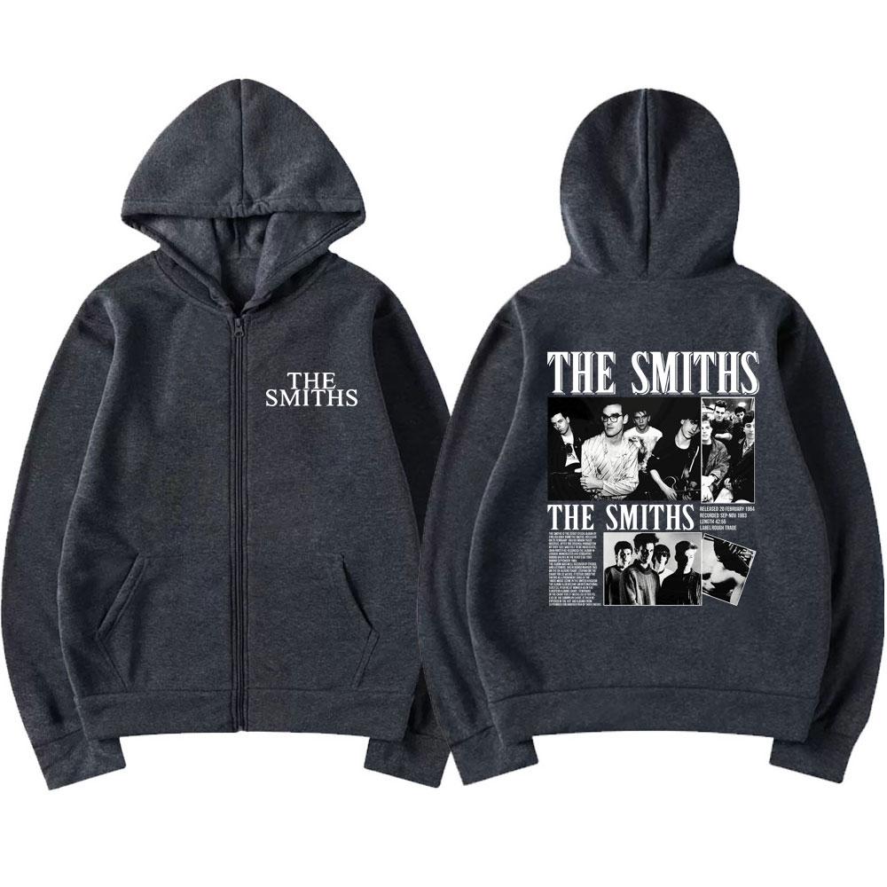 Rock Band The Smiths The Queen Is Dead Zipper Hoodie Morrissey Marr Gothic Vintage Men's Cardigan Loose Hoodies