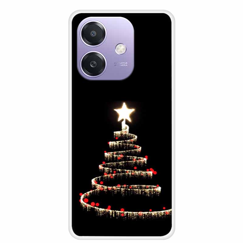 Christmas Phone Cases for OPPO A3 A3x 4G 5G Case Transparent Snowman Soft Santa Claus Silicone Back For A3 A3x TPU Clear Cases