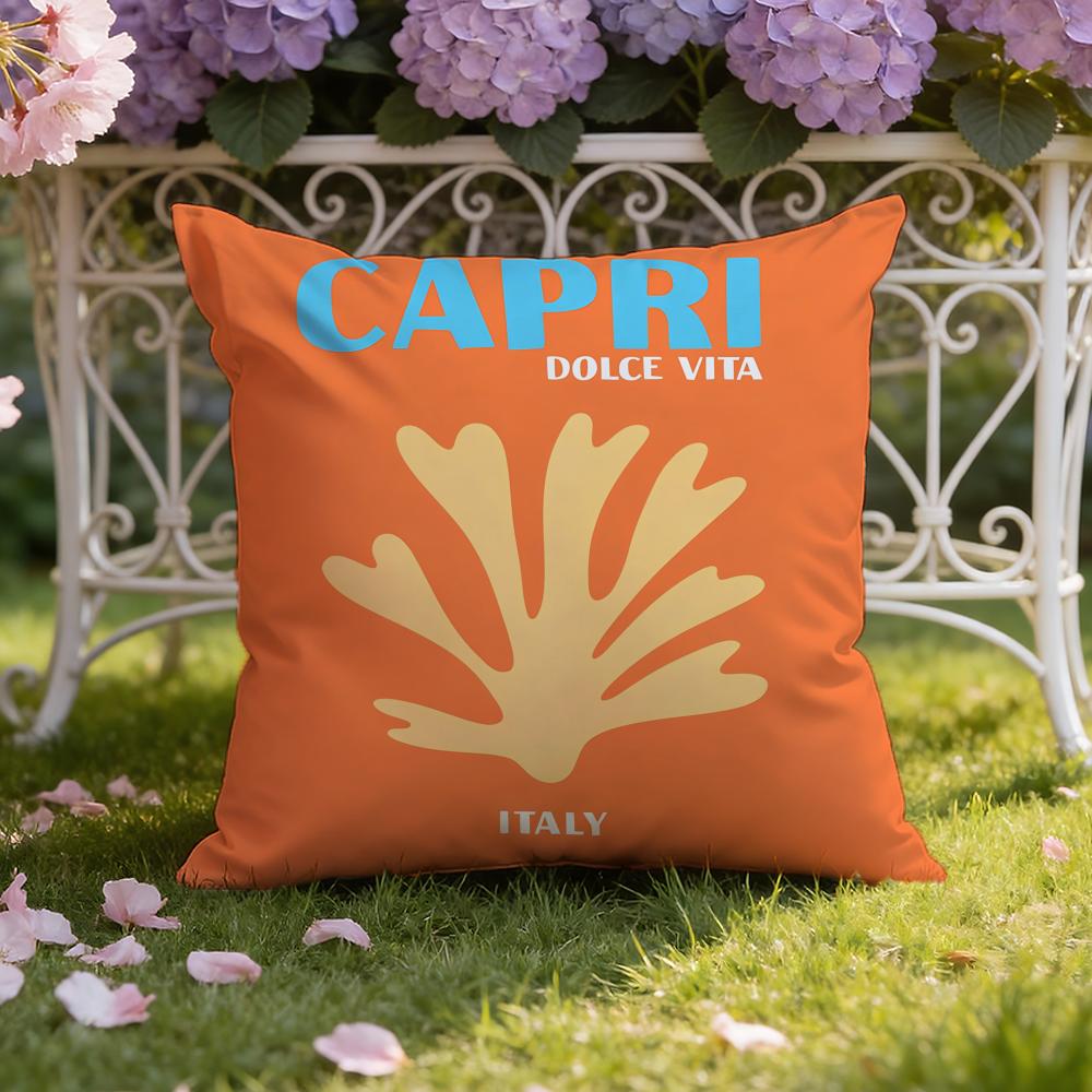 Travel Vacation Series Cushion Cover Home & Car Dual-Scene Pillow Cover: Reversible for Premium Comfort