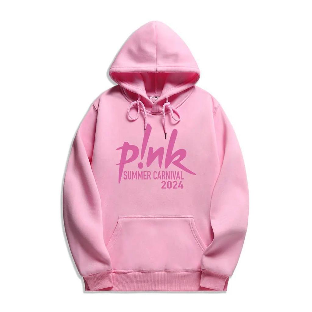 P! Nk Pink Singer Carnival 2024 Tour New Printing Hoodies Men Fashion Sweatshirts Women Casual Harajuku Streetwear Pullovers
