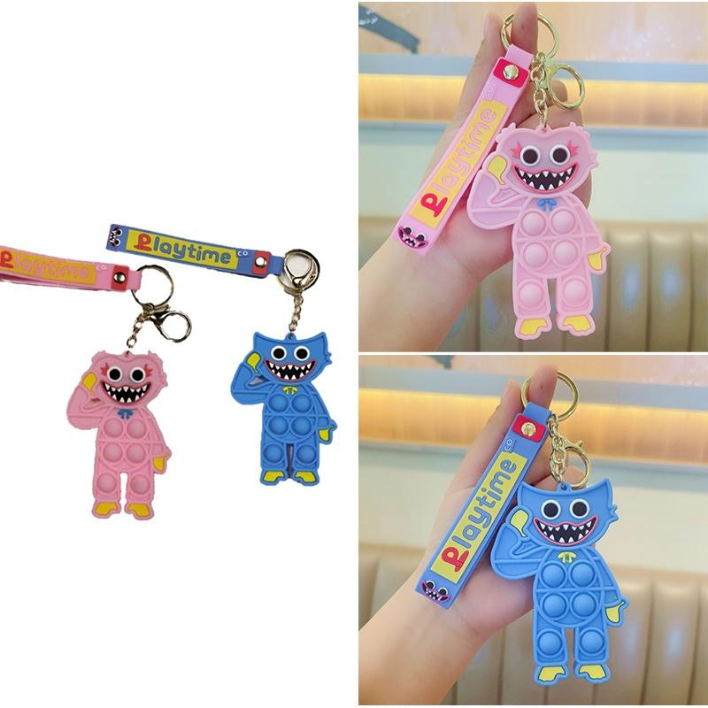 Led Poppy Playtime Huggy Wuggy Toy Keychain Fun And Safe Stress Relief Pendant With Light