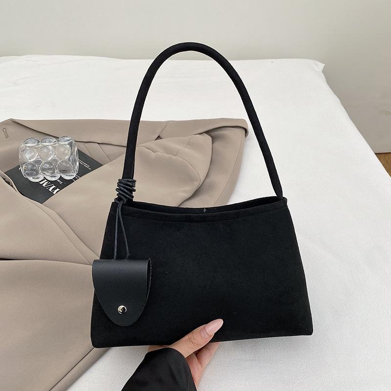 Premium suede underarm bag women's 2025 autumn and winter new trendy fashion versatile commuter portable tote bag