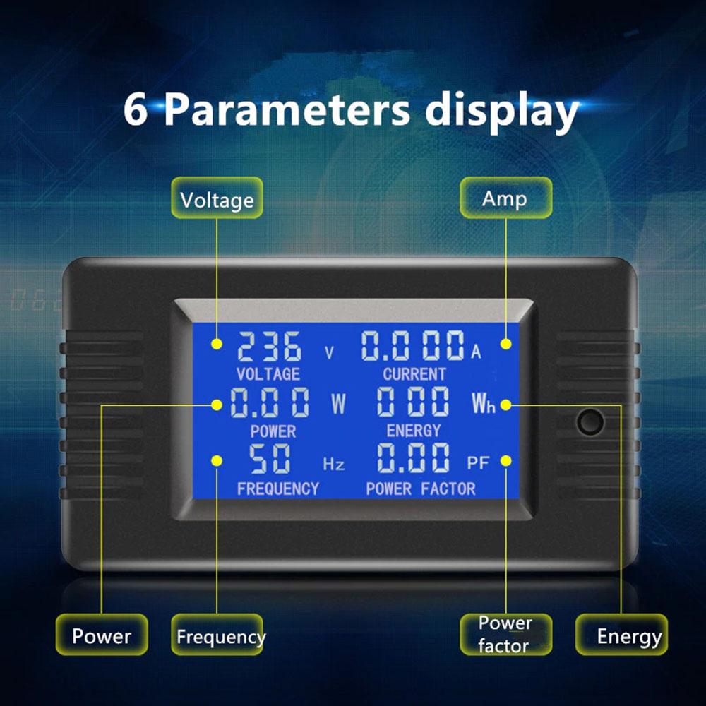 PZEM-022 Open and Close CT 100A AC Digital Display Power Monitor Meter Voltmeter Ammeter Frequency