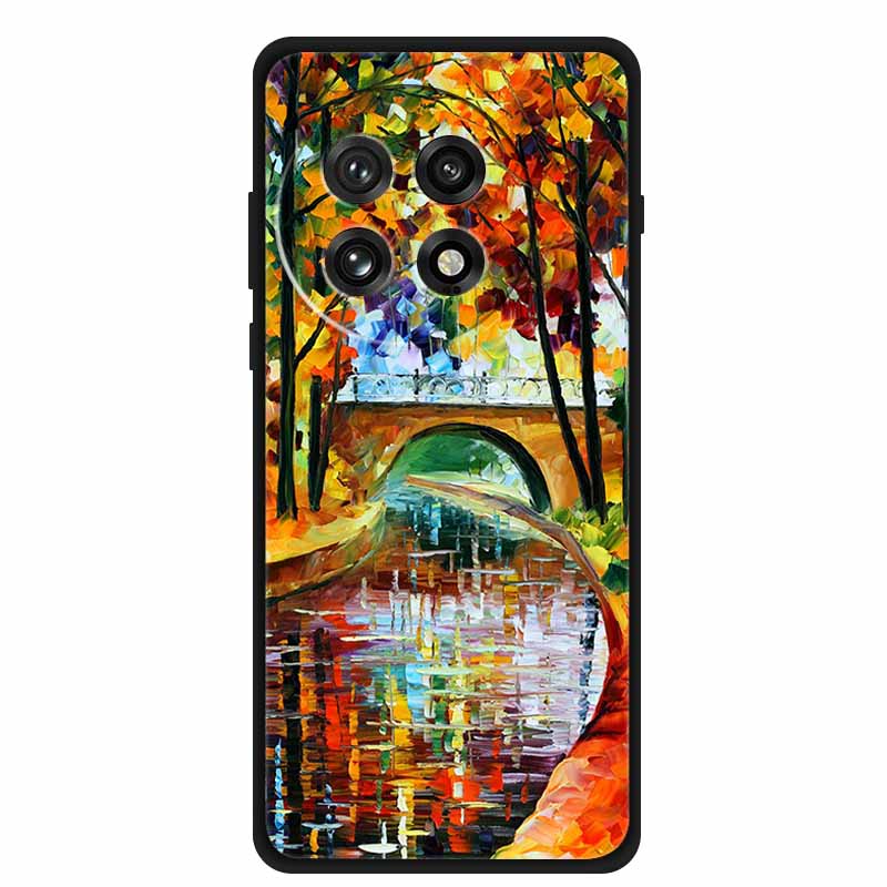 For OnePlus 13 5G Case Colorful Splicing Cartoon Soft Silicone Black Cover For OnePlus 13R 5G Fashion Capa 1+13 Protective Funda