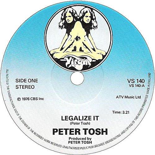7inch Record PETER TOSH - Legalize It VS140 Virgin 1976 Jamaica Reggae, Ska & Dub Used