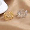 2026 Joint New Fanqi Flower-shaped Ring Fashionable Simple Open Women's Ring Fashionable Hollow Jewelry