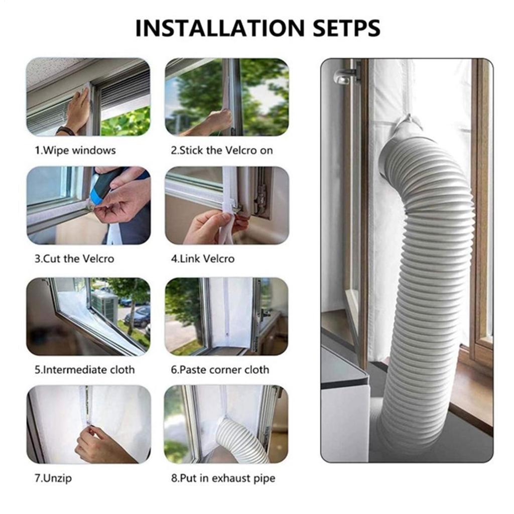 AC Window Seal Mobile Air Conditioner Seal Air Conditioner Window Seal Vent Kit Soft Cloth Door Window Seal AC Accessory