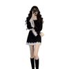 2026 French Hepburn Lace Patchwork Waist-Cinched Petite Dress - New Early Spring Slimming Short Skirt for Women