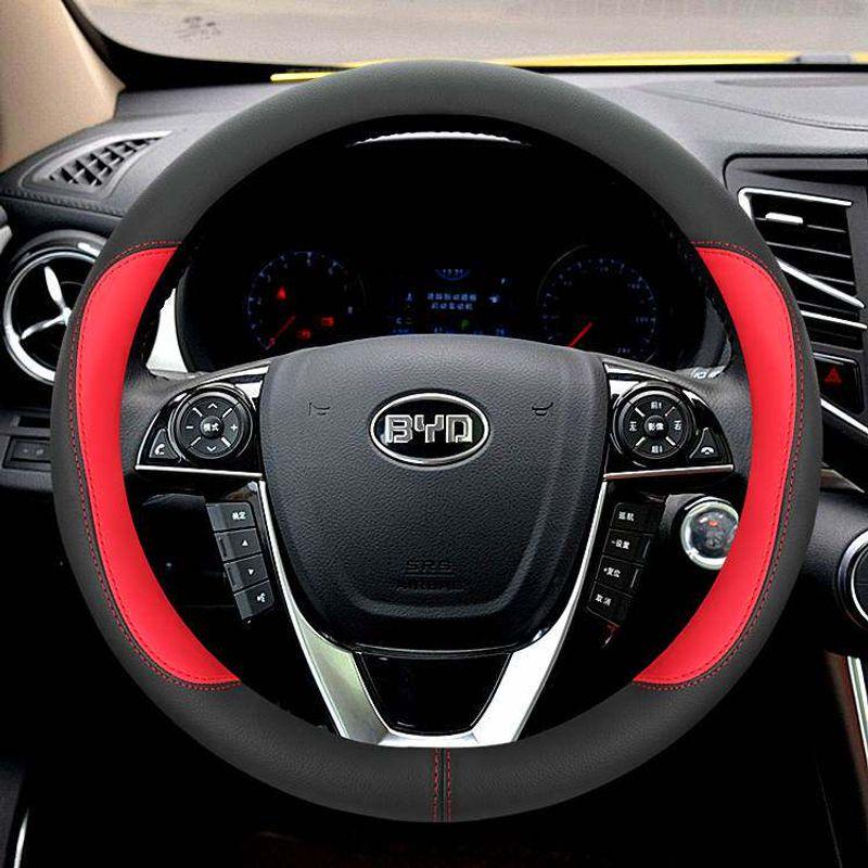 Leather Car Steering Wheel Cover BYD F3 F0 L3 F6 S6 S7m6 G3g5g6 Su Rui Non-Slip Steering Wheel Cover