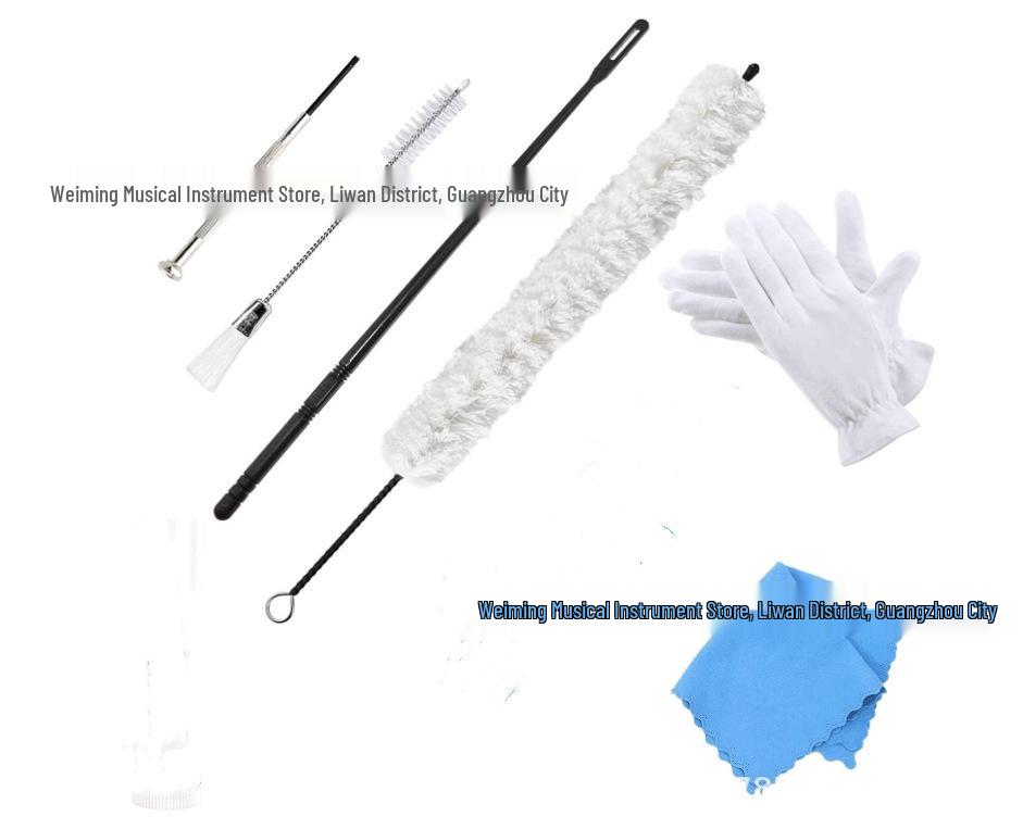 

Saxophone Cleaning Kit: 7-Piece Set with Rod, Cloth, Bristle Brush for Maintenance and Repair of Wind Instruments. ABS