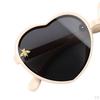2 Pieces Colorful Heart Sunglasses UV400 Transparent Eyeglasses Eyewear Round for Girls Gift Boys