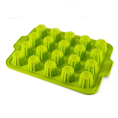 20 Cavities Non Stick Caneles Silicone Cake Mold Bordelais Fluted Cake Pudding Mold Cakes Mousse Cupcake DIY Baking Tools