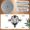 D Flat A Stylish Set of D Flat License Plate Covers and Frames Featuring a Lions Head and Cross Design On the Front
