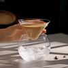 Triangle Base Ball Martini Cocktail Glass Double Layer Molecular Cocktail Glass  Party Drinking