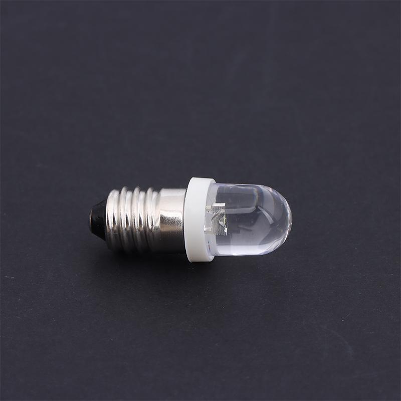 5Pcs Led E10 Dc3V 5V 6V 12V 24V Screw Bulb Warning Signal Bulb E10 Instrumentation Bulb Indicator White Auto Interior Light