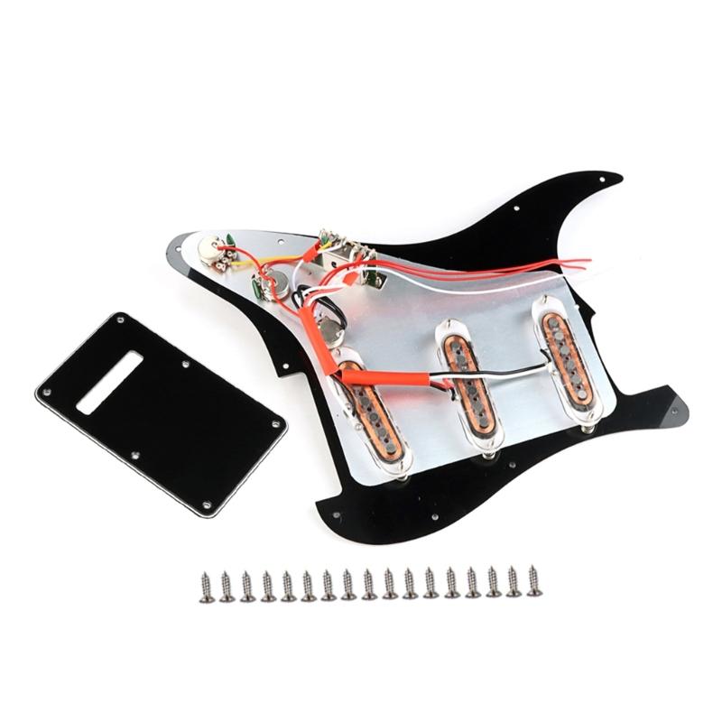 Prewired Pickups Set Loaded Pickguard Pickups Guitar Alnico 5 Pickups SSS Single Coil Pickups Cover Set Loaded Humbucker