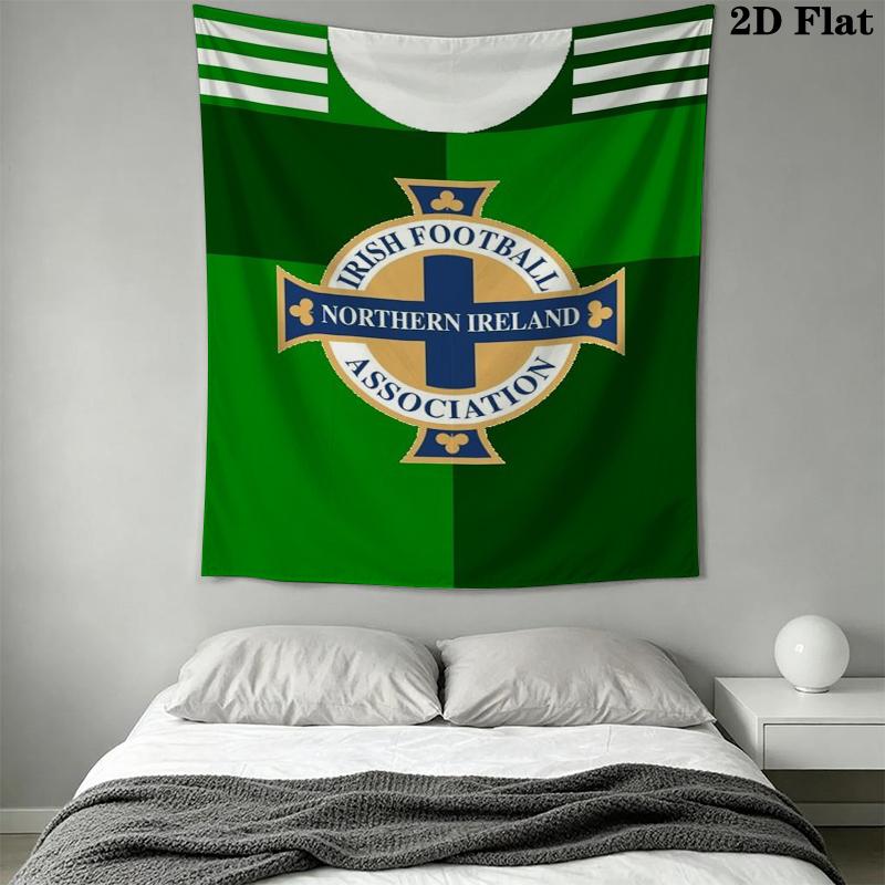 Northern Ireland FC Wall Tapestry Aesthetic Wall Hanging Printed Fabric Blanket Decorative Tapestries for Bedroom Living Room Home Decor