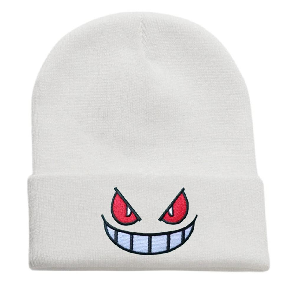 1pc Embroidered Knitted Hat Popular American Anime Cartoon Embroidered Knitted Autumn/Winter Warm Hat Urine Knitted Hat
