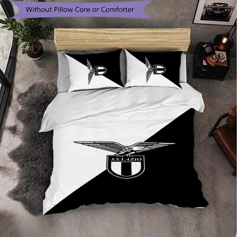 Biancheria da letto a tema Lazio FC Set 3 Pezzi Copripiumino Biancheria da letto decorativa per camera da adolescente Decorazione per la casa