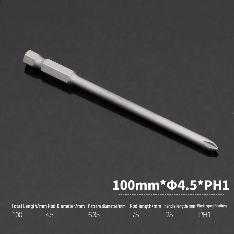 Magnetic Phillips Electric Screwdriver Bit Set (3/4/5/6mm) - S2 Steel Extension