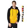 Herrar Hoodies Kontrastfärg Långärmade 2 Sidfickor Pullover Tröjor Höst Vinter Vår Varma Hoodies