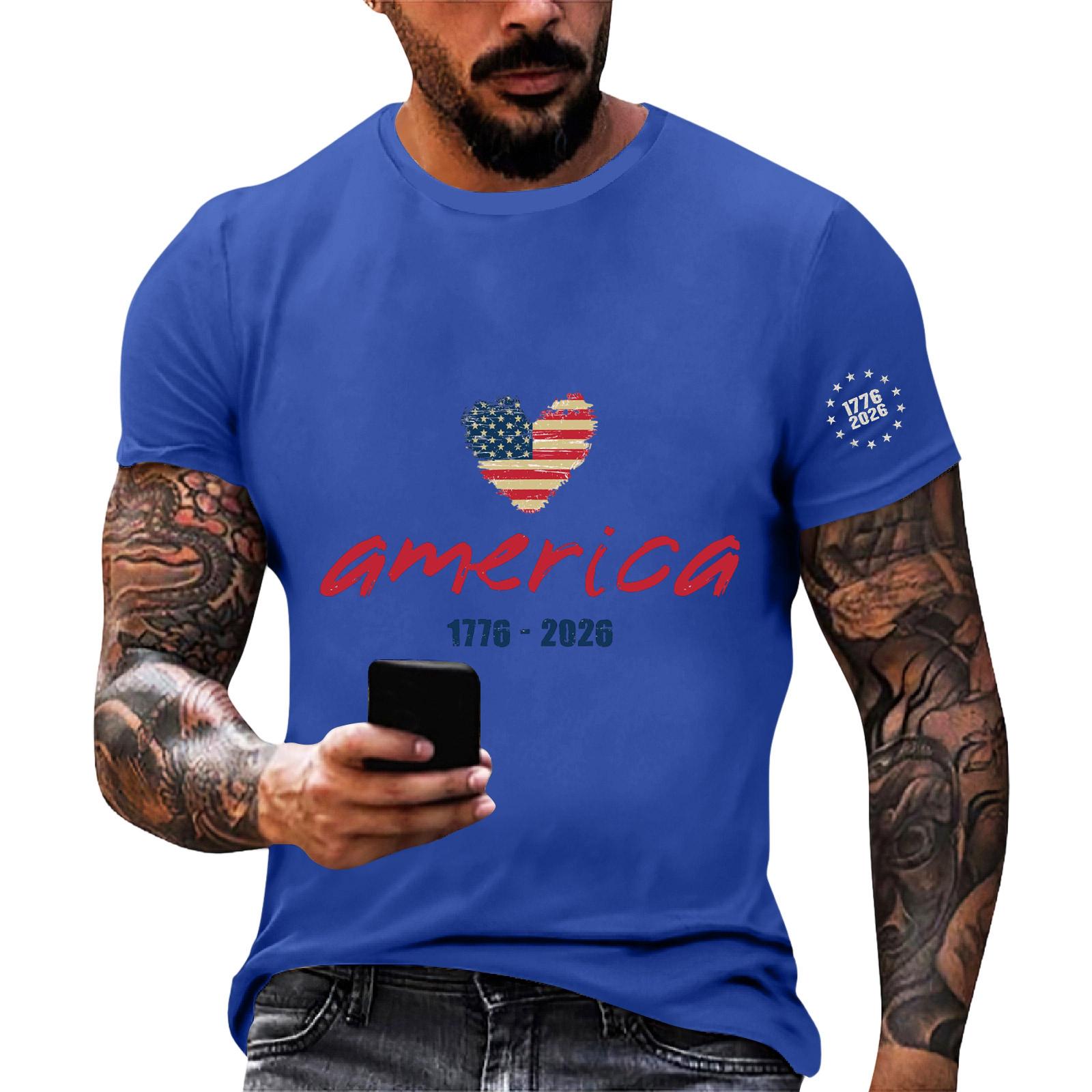 

Men s Loose Fit Casual Short Sleeve Shirt with Graphic Print Suitable for Summer Outdoor Activities and Everyday Wear S синий