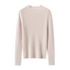 Women’s Pure Cashmere Half-High Neck Seamless Knit Sweater - Long Sleeve Base Layer for Autumn/Winter