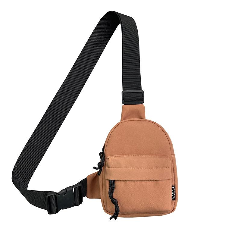 Women's Fashion Mobile Phone Chest Bag Trend Ins Japanese Casual Shoulder Bag Lightweight Joker Portable Nylon Satchel.