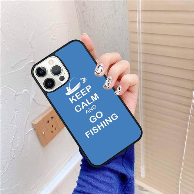 Keep Calm and Go Fishing Coque Shell For iPhone 17 Air 15 16 14 13 12 Pro Max 11 Pro Max Plus Phone Case Cover