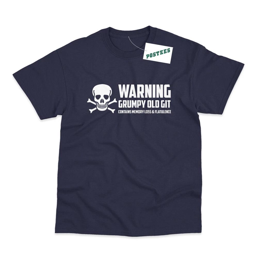 Warning Grumpy Old Git 40th 50th 60th Birthday Fathers Day TShirt S