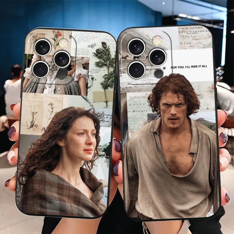 Outlander TV Claire Soft Phone Case for iPhone 16 16E 17 Air 15 Pro Max 14 Plus 13 Mini 11 12 7 Black Cover Back Shell