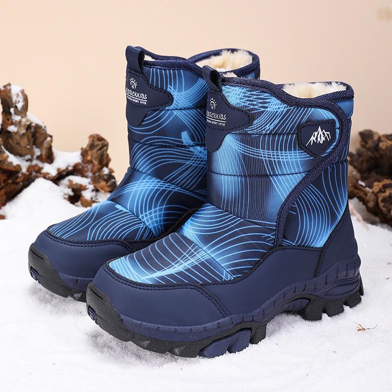 

Blue Waterproof Non-Slip Children s Winter Snow Boots: Thick Velvet for Medium & Large Kids 40 синій