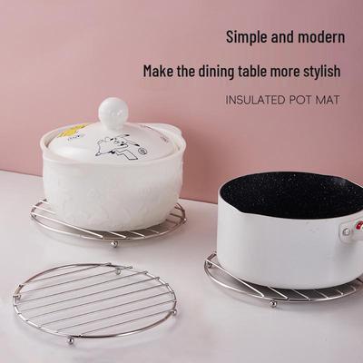 Versatile Anti-Scald Stainless Steel Pot Mat & Steaming Rack