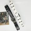 Y2K Gothic Belt Adjustable Rivet Waist Belt Versatile Punk Belt  Unisex