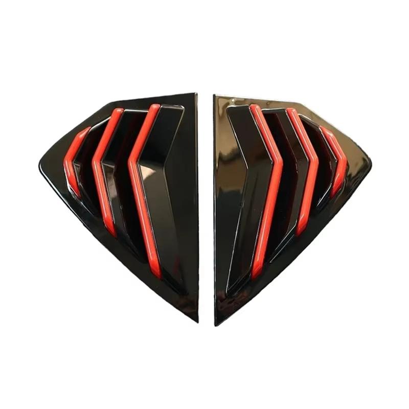 Car Rear Window Cover Trim For Mazda 3 Axela Hatchback - Side Shutter Cover Trim BlackRed