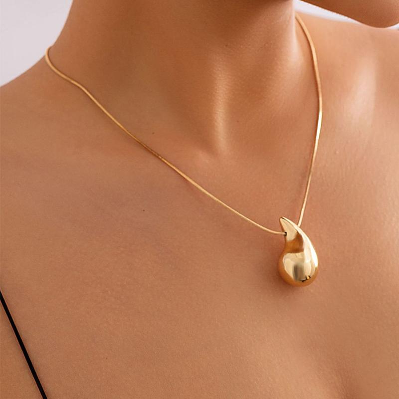 Foxanry капля воды геометрическое ожерелье для женщин и девочек креативные преувеличенные — фото 6